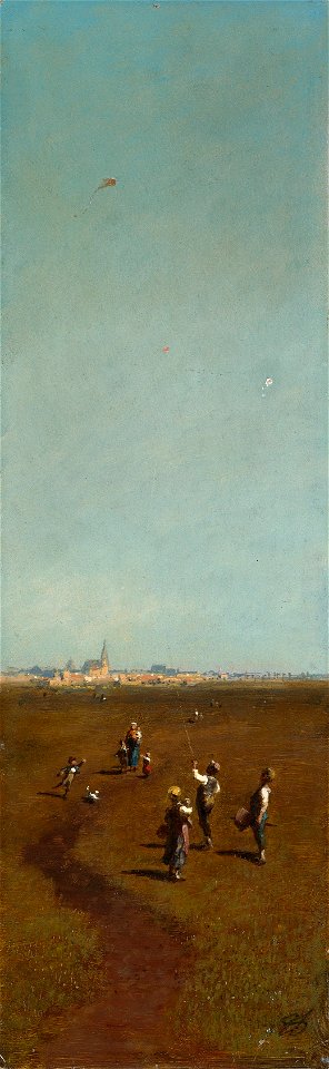 Carl Spitzweg - Drachensteigen - Google Art Project