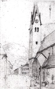 Carl Spitzweg - Kirche in Rottach-Egern am Tegernsee