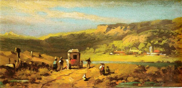 Carl Spitzweg - Flusslandschaft