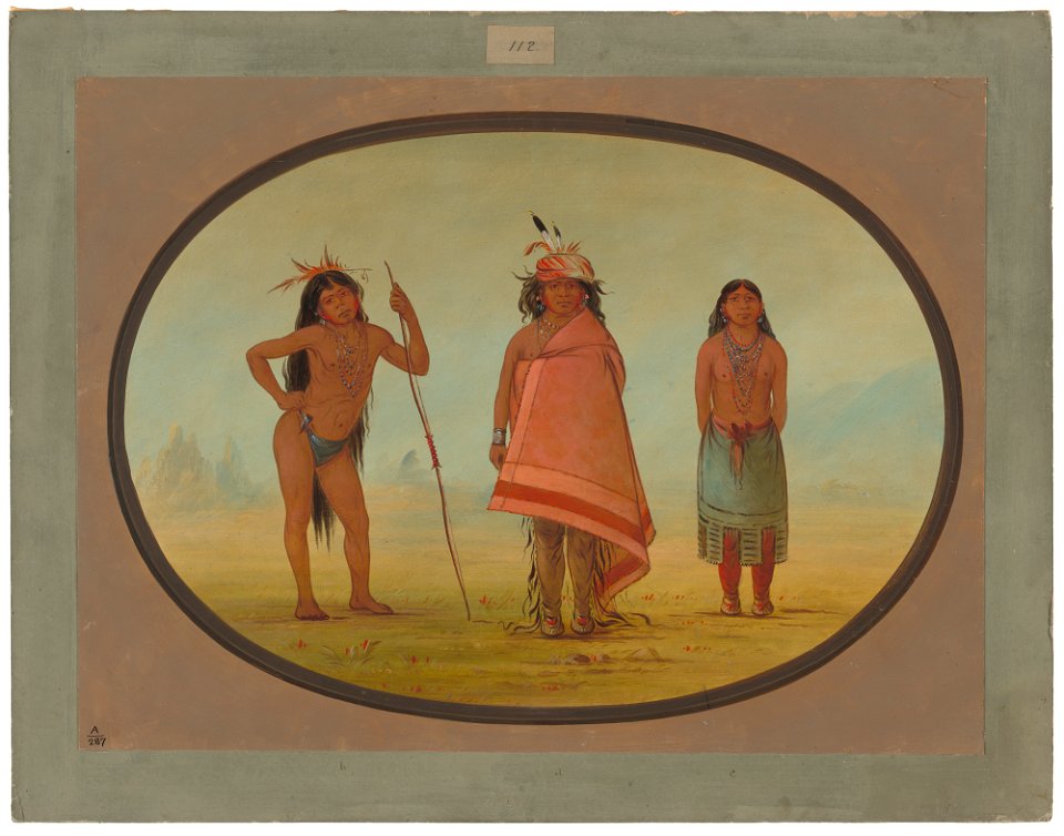 Cochimtee Chief, His Wife, and a Warrior C17009