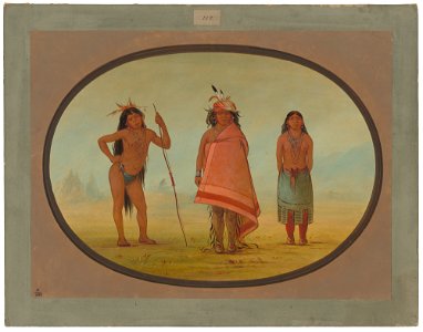 Cochimtee Chief, His Wife, and a Warrior C17009