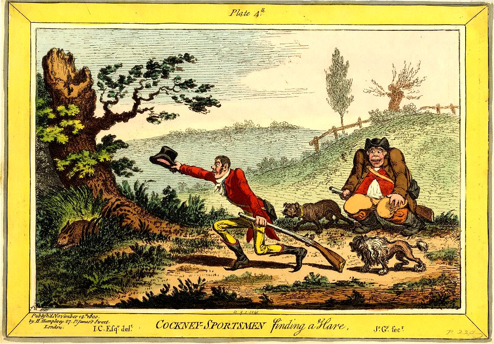 Cockney-sportsmen Finding a Hare. (BM 1851,0901.1041)