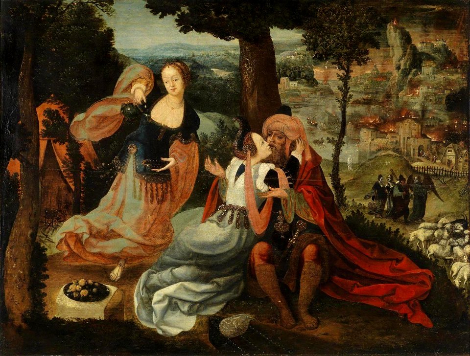 Jan Wellens de Cock - Lot and his daughters