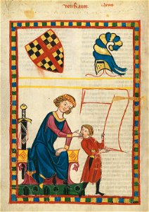 Codex Manesse 248v Von Raute. Free illustration for personal and commercial use.