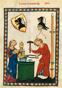 Codex Manesse 256v Hartmann von Starkenberg