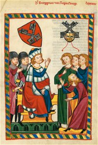 Codex Manesse 318r Burggraf von Regensburg