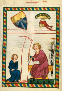 Codex Manesse 247v Von Munegiur. Free illustration for personal and commercial use.