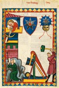 Codex Manesse 255r Von Trostberg. Free illustration for personal and commercial use.