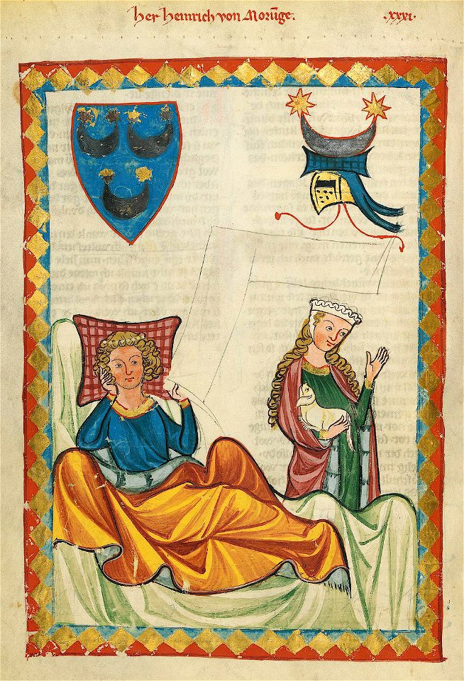 Codex Manesse 076v Heinrich von Morungen