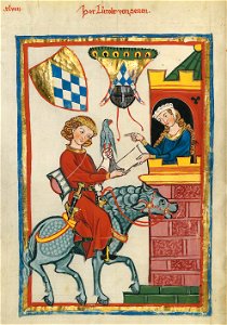 Codex Manesse Folio 164v Leuthold von Seven. Free illustration for personal and commercial use.