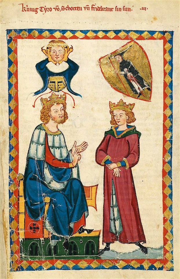 Codex Manesse 008r König Tyro von Schotten