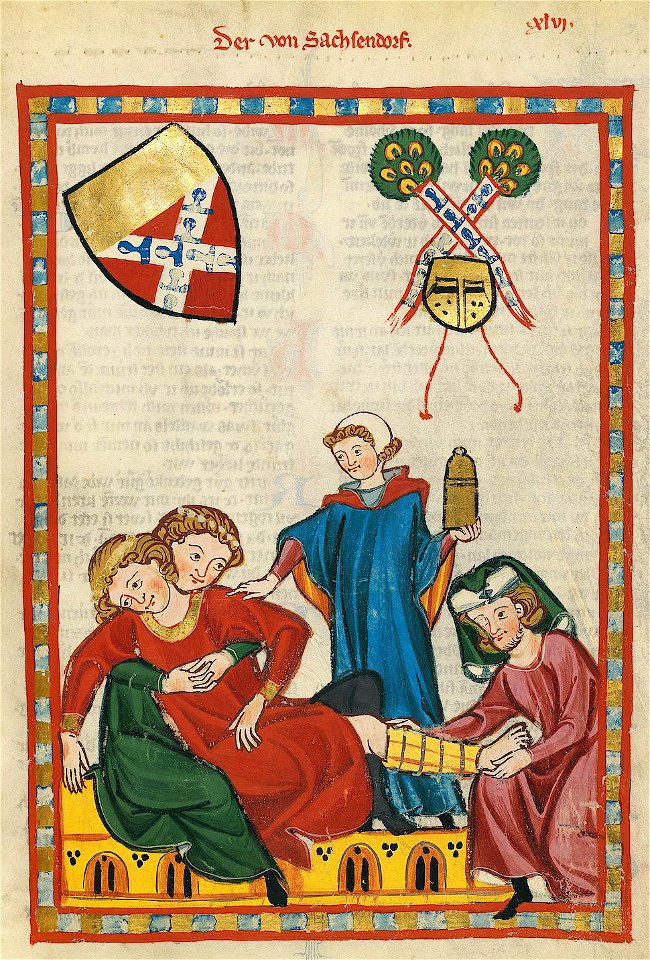 Codex Manesse 158r Der von Sachsendorf