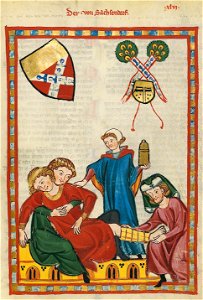 Codex Manesse 158r Der von Sachsendorf