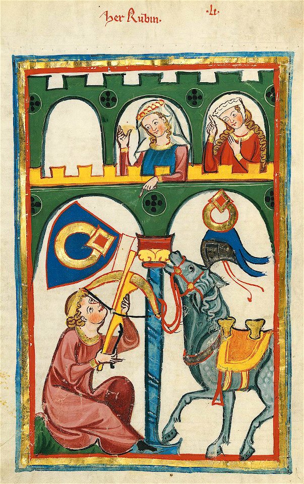 Codex Manesse 169v Herr Rubin
