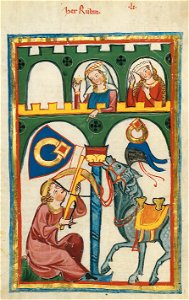 Codex Manesse 169v Herr Rubin. Free illustration for personal and commercial use.