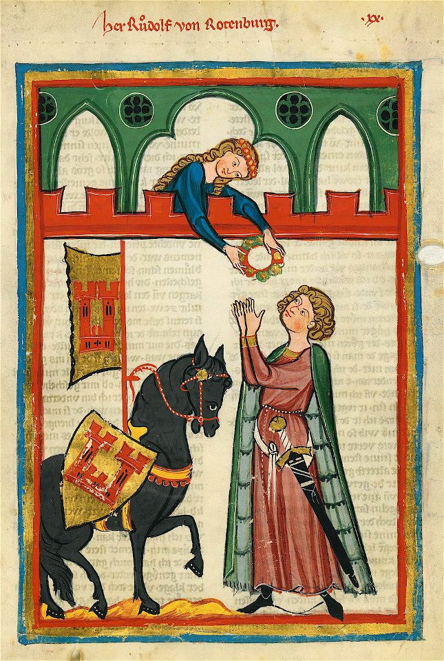 Codex Manesse Folio 054r Rudolf von Rotenburg
