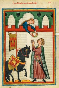 Codex Manesse Folio 054r Rudolf von Rotenburg