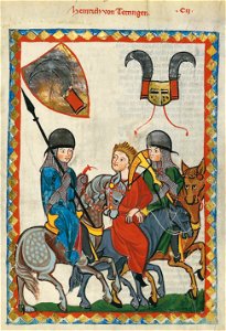 Codex Manesse 361r Heinrich von Tettingen. Free illustration for personal and commercial use.