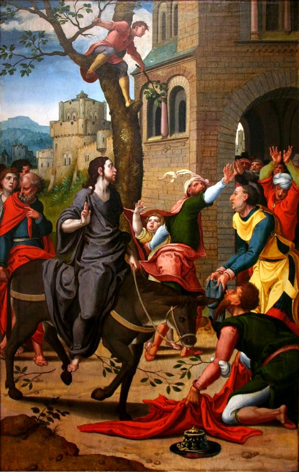 Pieter Coecke van Aelst - Intocht in Jeruzalem