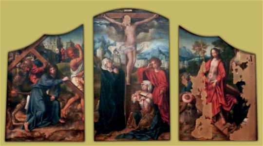 Pieter Coecke Van Aelst - Way to Calvary, Crucifixion and Resurrection - Google Art Project. Free illustration for personal and commercial use.