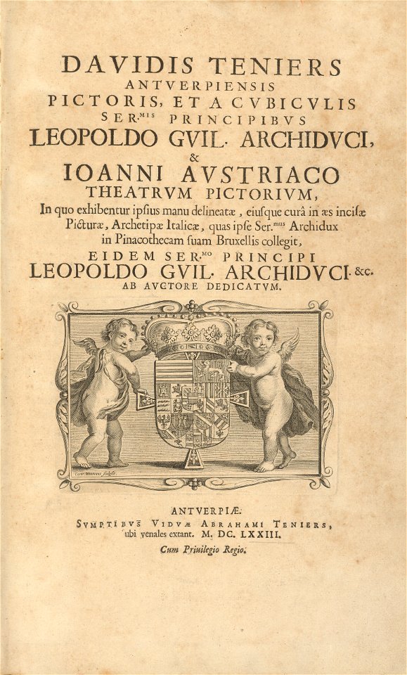 Coenraet Waumans - Titlepage 1673 Theatrum Pictorium SVK-SNG.G 11965-1
