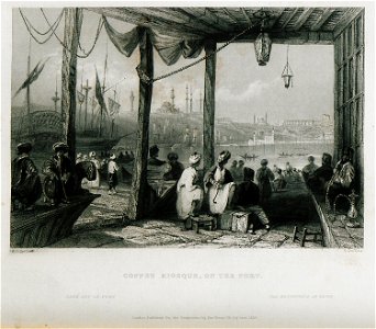Coffee kiosque, on the port - Pardoe Julia - 1838