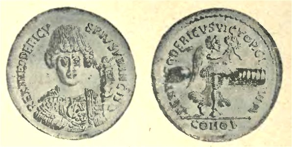 Coin of Theodoric the Great - Rivista italiana di numismatica 1898 (page 76 crop)