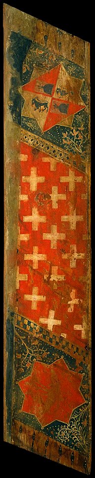 Coffered ceiling panel with coats of arms of the Cardona and Cruïlles families - Google Art Project