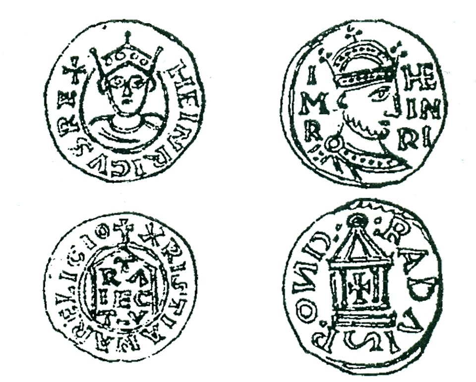 Coins of Henry II Holy Roman Emperor