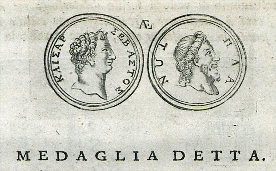 Coin of Trajan with Plato's head on the obverse - Fanelli Francesco - 1695
