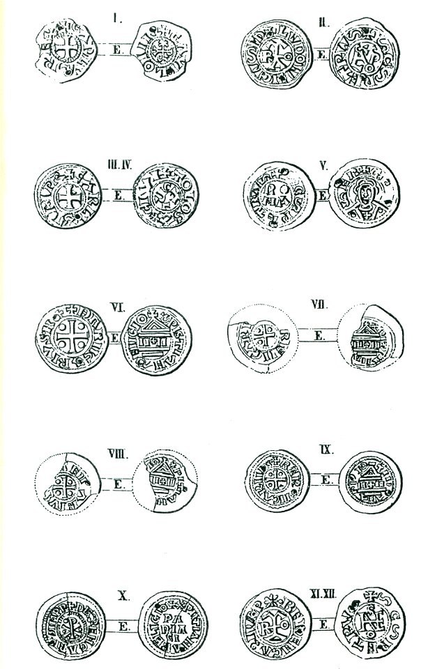 Coins from Italy from the finds at Vereb