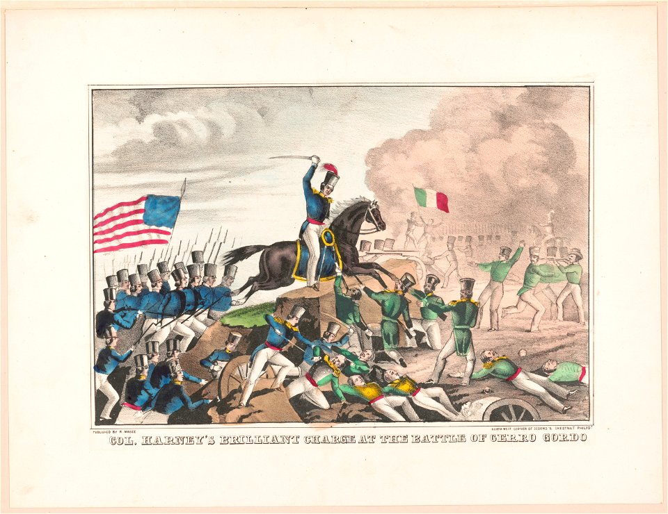 Col. Harney's brilliant charge at the Battle of Cerro Gordo LCCN98516149
