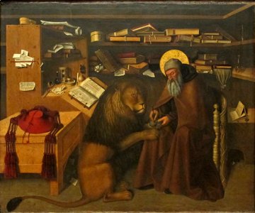 Colantonio del Fiore - Der heilige Hieronymus im Gehaeus