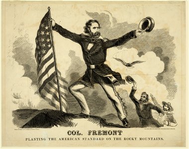 Col. Fremont planting the American standard on the Rocky Mountains LCCN2003689276