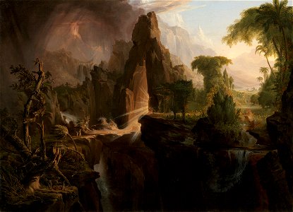 Cole Thomas Expulsion from the Garden of Eden 1828. Free illustration for personal and commercial use.