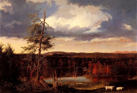 Cole Thomas Landscape the Seat of Mr. Featherstonhaugh in the Distance 1826. Free illustration for personal and commercial use.