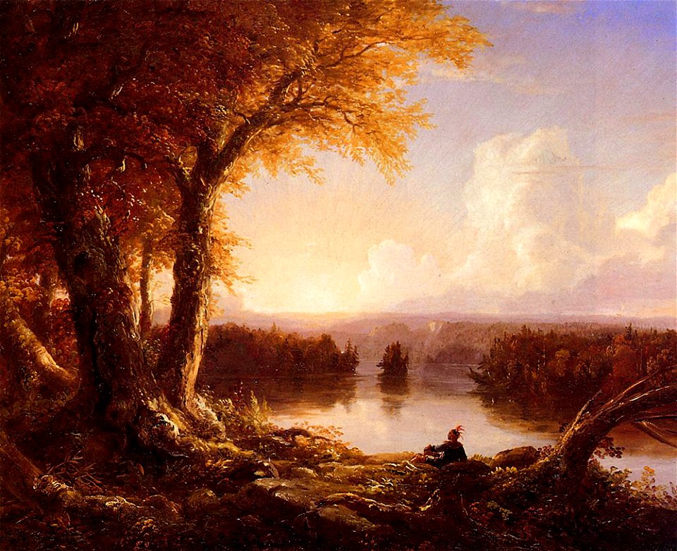 Cole Thomas Indian at Sunset 1845-47