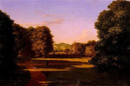 Cole Thomas The Gardens of the Van Rensselaer Manor House 1840. Free illustration for personal and commercial use.