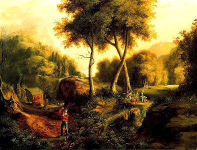 Cole Thomas Landscape 1825. Free illustration for personal and commercial use.