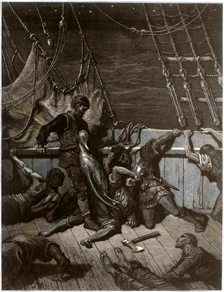 Coleridge - La Chanson du vieux marin, trad. Barbier, 1877 (page 49 crop)