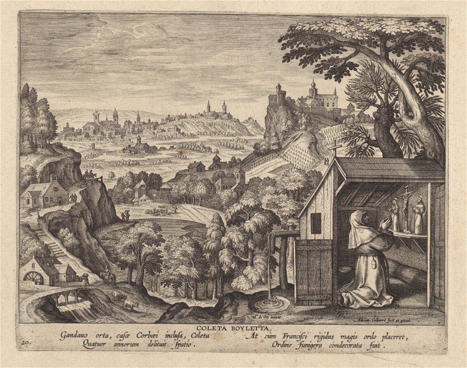 Colette boylet of Corbie print by Maerten de Vos, S.I 819, Prints Department, Royal Library of Belgium