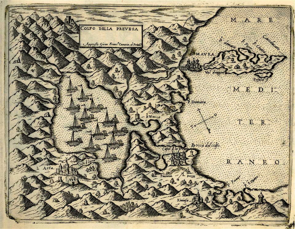 Colfo della Prevesa - Camocio Giovanni Francesco - 1574