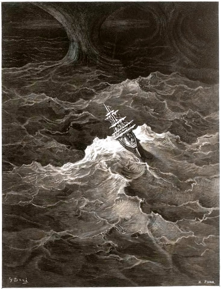 Coleridge - La Chanson du vieux marin, trad. Barbier, 1877 (page 27 crop)