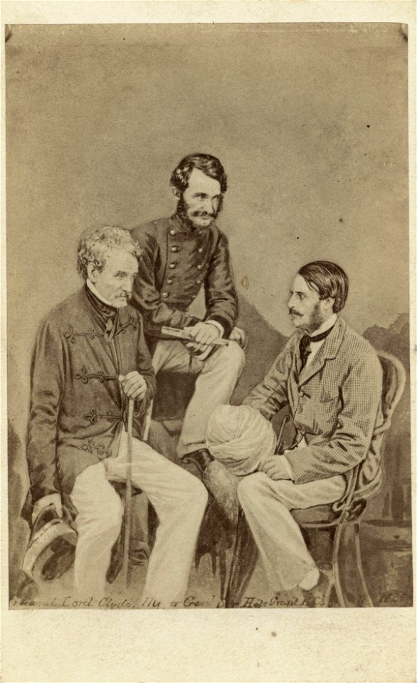 Colin Campbell, 1st Baron Clyde; Sir James Hope Grant; Rose Mansfield, 1st Baron Sandhurst by Henry Hering