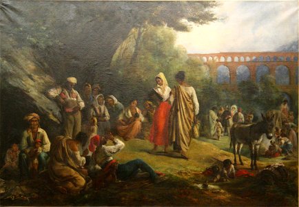 Colin-Bohémiens-au-pont-du-gard