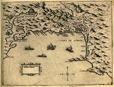 Colfo di Lodrin con parte di Albania - Camocio Giovanni Francesco - 1574