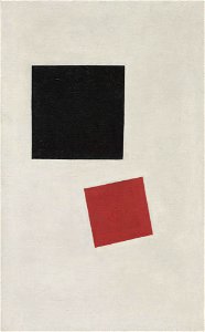 Black Square and Red Square (Malevich, 1915). Free illustration for personal and commercial use.