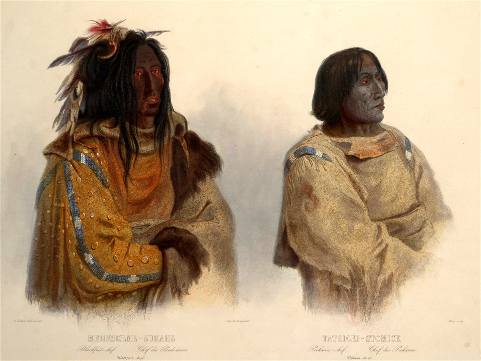 Blackfoot chief and Peikann chief 0078v cropped