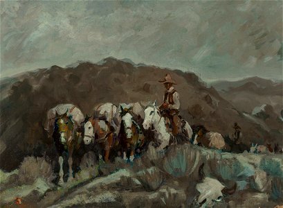 Pack Train at Night by Laverne Nelson Black