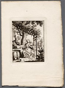 Blad met 2 prenten uit Jezus en de ziel, objectnr A 19305.12
